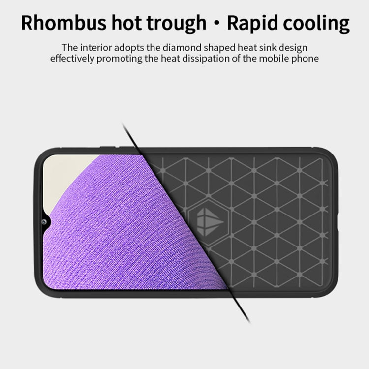 For Samsung Galaxy A32 4G(EU Version) MOFI Gentleness Series Brushed Texture Carbon Fiber Soft TPU Case(Grey) - Galaxy Phone Cases by MOFI | Online Shopping UK | buy2fix