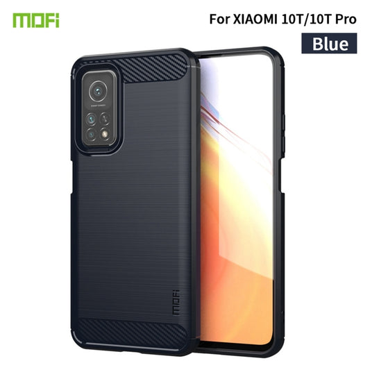 For Xiaomi Mi 10T / 10T Pro / Redmi  K30S MOFI Gentleness Series Brushed Texture Carbon Fiber Soft TPU Case(Blue) - Xiaomi Cases by MOFI | Online Shopping UK | buy2fix