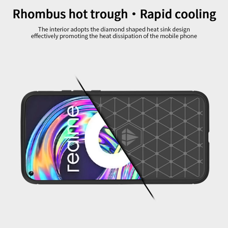 For OPPO Realme 8 / 8 Pro MOFI Gentleness Series Brushed Texture Carbon Fiber Soft TPU Case(Blue) - Realme Cases by MOFI | Online Shopping UK | buy2fix