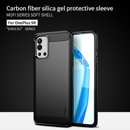 For OnePlus 9R MOFI Gentleness Series Brushed Texture Carbon Fiber Soft TPU Case(Gray) - OnePlus Cases by MOFI | Online Shopping UK | buy2fix