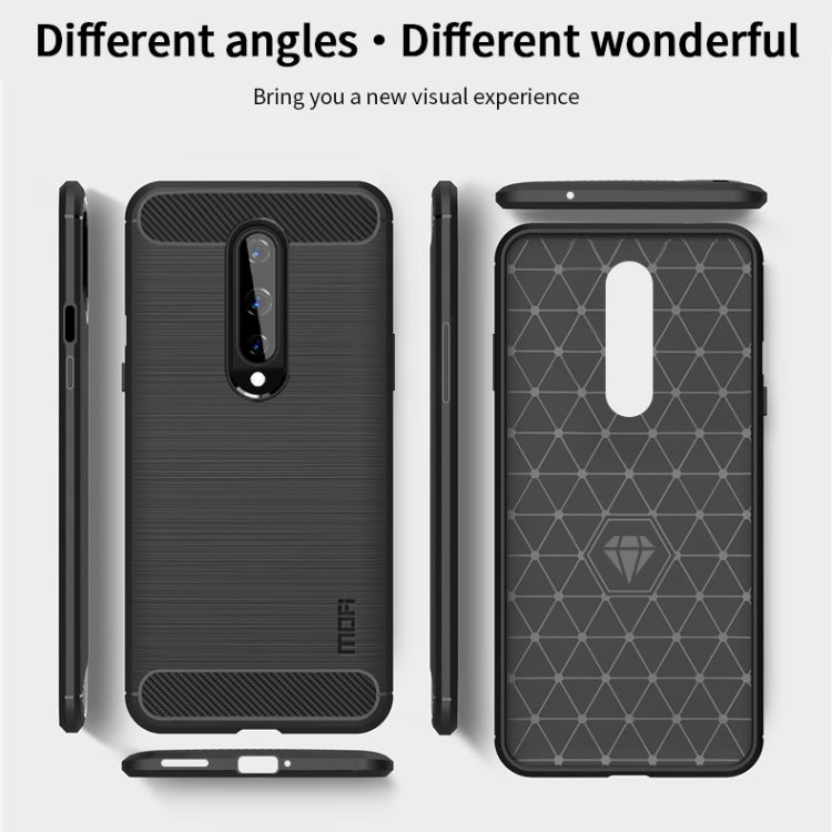 For OnePlus 8 MOFI Gentleness Series Brushed Texture Carbon Fiber Soft TPU Case(Black) - OnePlus Cases by MOFI | Online Shopping UK | buy2fix