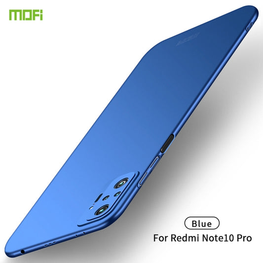 For Xiaomi Redmi Note10 Pro MOFI Frosted PC Ultra-thin Hard Case(Blue) - Xiaomi Cases by MOFI | Online Shopping UK | buy2fix