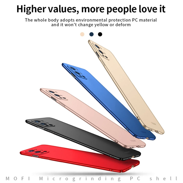 For OnePlus 9R MOFI Frosted PC Ultra-thin Hard Case(Gold) - OnePlus Cases by MOFI | Online Shopping UK | buy2fix