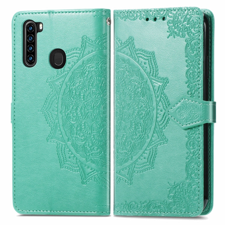 For Blackview A80 Pro Mandala Flower Embossed Horizontal Flip Leather Case with Holder & Three Card Slots & Wallet & Lanyard(Green) - More Brand by buy2fix | Online Shopping UK | buy2fix