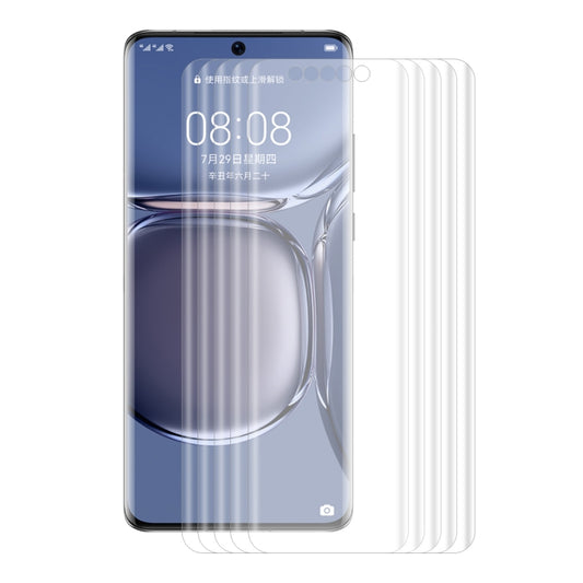 For Huawei P50 Pro 5 PCS ENKAY Hat-Prince 3D Curved Full Coverage PET Hot Bending HD Screen Protector Soft Film Support Fingerprint Unlock - For Huawei by ENKAY | Online Shopping UK | buy2fix