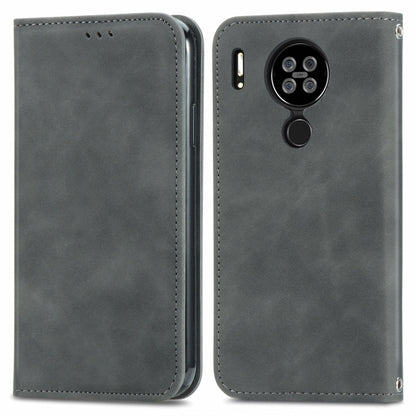 For Blackview A80 / A80s Retro Skin Feel Business Magnetic Horizontal Flip Leather Case with Holder & Card Slots & Wallet & Photo Frame(Gray) - More Brand by buy2fix | Online Shopping UK | buy2fix