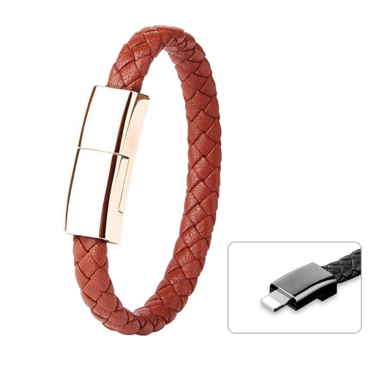 XJ-73 20cm USB to 8 Pin Bracelet Charging Data Cable(Brown) - Multifunction Cable by buy2fix | Online Shopping UK | buy2fix