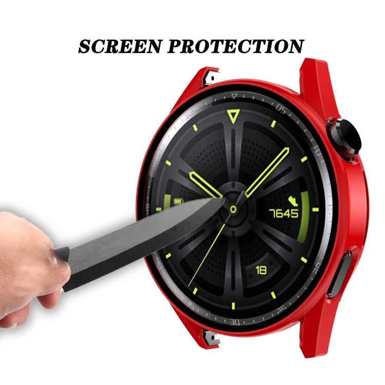 Tempered Glass Film Oil Spray Matte PC Case For Huawei GT3 42mm(Green) - Watch Cases by buy2fix | Online Shopping UK | buy2fix