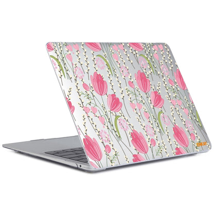 ENKAY Flower Series Pattern Laotop Protective Crystal Case For MacBook Pro 13.3 inch A1706 / A1708 / A1989 / A2159(Tulips) - MacBook Pro Cases by ENKAY | Online Shopping UK | buy2fix