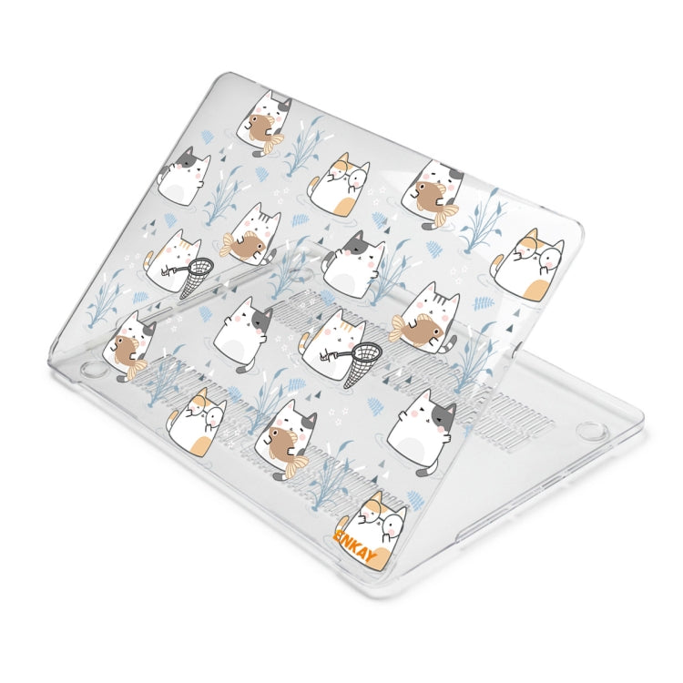 ENKAY Animal Series Pattern Laotop Protective Crystal Case For MacBook Pro 13.3 inch A1706 / A1708 / A1989 / A2159(Cute Cat) - MacBook Pro Cases by ENKAY | Online Shopping UK | buy2fix