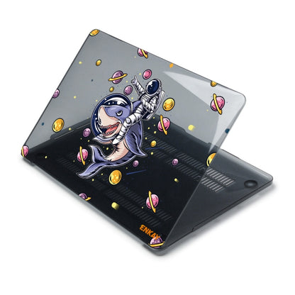 ENKAY Star Series Pattern Laotop Protective Crystal Case For MacBook Pro 14.2 inch A2442 (2021)(Shark Astronaut) - MacBook Pro Cases by ENKAY | Online Shopping UK | buy2fix