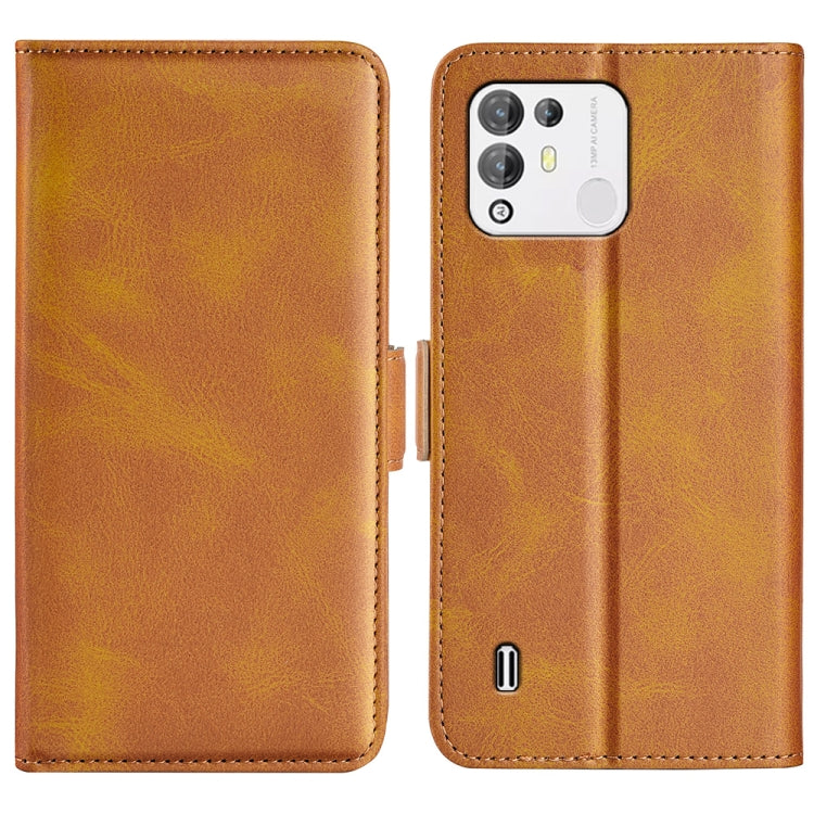 For Blackview A55 Pro Dual-side Magnetic Buckle Leather Phone Case(Yellow) - More Brand by buy2fix | Online Shopping UK | buy2fix