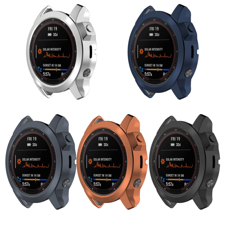 For Garmin Fenix 7X Shockproof TPU Watch Case(Rose Gold) - Watch Cases by buy2fix | Online Shopping UK | buy2fix