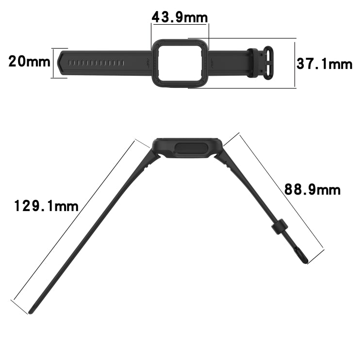 For Xiaomi Mi Watch Lite Silicone Solid Color Watch Band(Black) - Watch Bands by buy2fix | Online Shopping UK | buy2fix