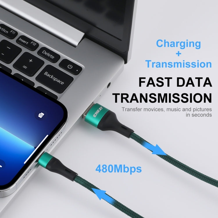 ENKAY ENK-CB118 1m USB 3.0 to 8 Pin 3A Fast Charging Sync Data Cable(Orange) - Normal Style Cable by ENKAY | Online Shopping UK | buy2fix