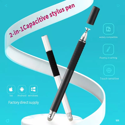 AT-31 Conductive Cloth Head + Precision Sucker Capacitive Pen Head 2-in-1 Handwriting Stylus with 2 Pen Head(Red) - Stylus Pen by buy2fix | Online Shopping UK | buy2fix