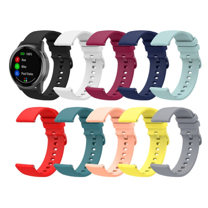 For Amazfit GTR 2e 22mm Solid Color Soft Silicone Watch Band(White) - Watch Bands by buy2fix | Online Shopping UK | buy2fix