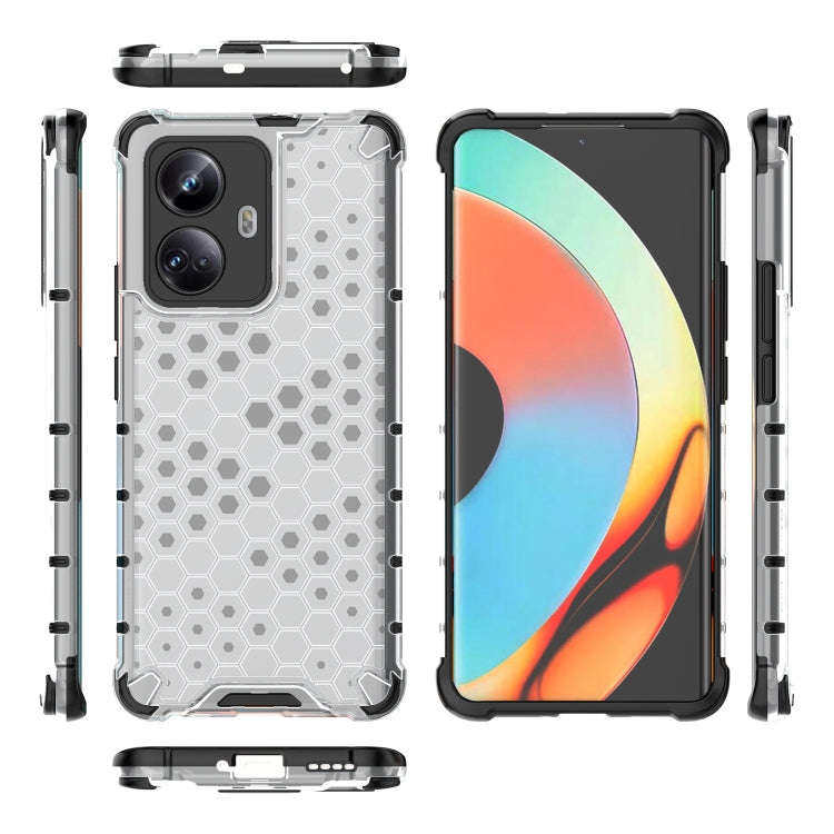 For Realme 10 Pro 5G Honeycomb Phone Case(White) - Realme Cases by buy2fix | Online Shopping UK | buy2fix