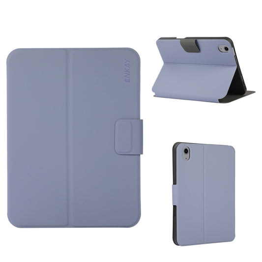 For iPad 2025 / 2022 ENKAY TPU Back Cover Smart Leather Tablet Case with Pen Slot & Holder(Purple) - iPad 2025 / 2022 Cases by ENKAY | Online Shopping UK | buy2fix