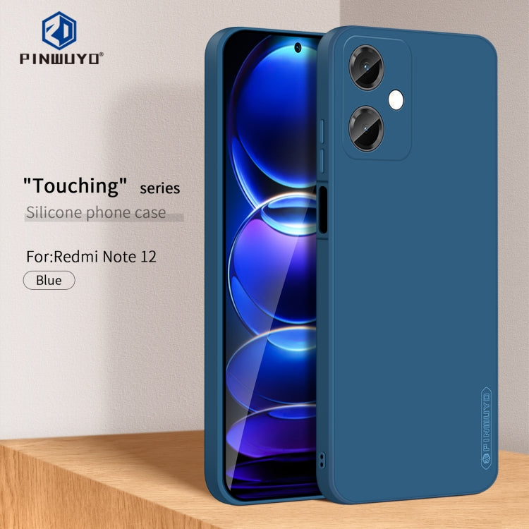 For Xiaomi Redmi Note 12 China PINWUYO Sense Series Liquid Silicone TPU Phone Case(Blue) - Xiaomi Cases by PINWUYO | Online Shopping UK | buy2fix