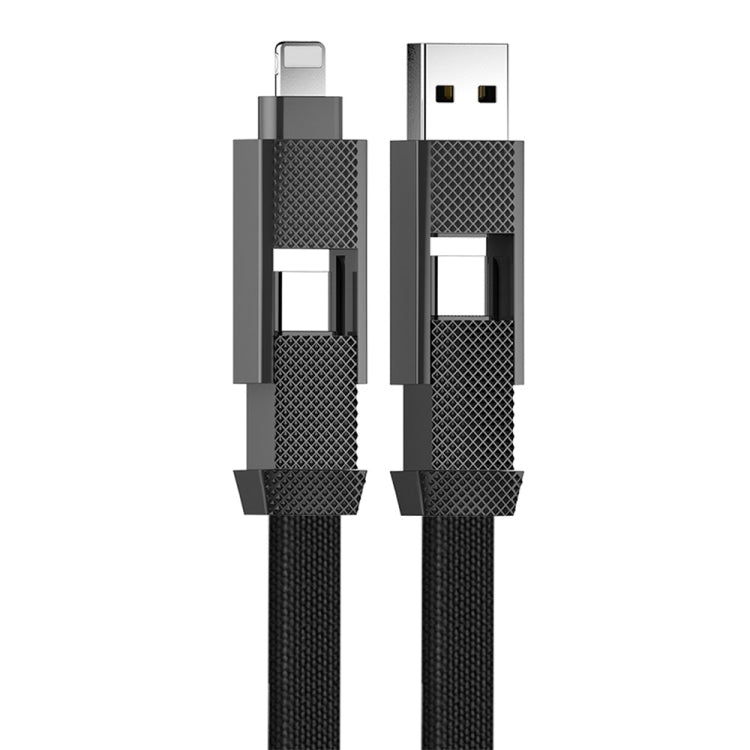 ENKAY ENK-CB134 4-in-1 60W USB-A / Type-C to 8 Pin / Type-C Nylon Braided Magnetic Fast Charging Data Cable, Cable Length:1.2m - Multifunction Cable by ENKAY | Online Shopping UK | buy2fix