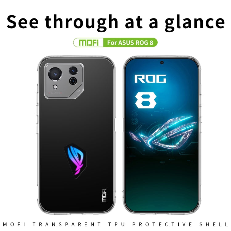 For ASUS ROG Phone 8 MOFI Ming Series Ultra-thin TPU Phone Case(Transparent) - ASUS Cases by MOFI | Online Shopping UK | buy2fix