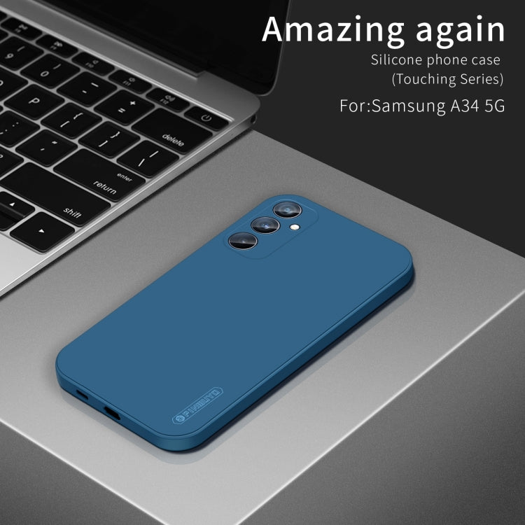 For Samsung Galaxy S24 FE 5G PINWUYO Sense Series Liquid Silicone TPU Phone Case(Blue) - Galaxy S24 FE 5G Cases by PINWUYO | Online Shopping UK | buy2fix