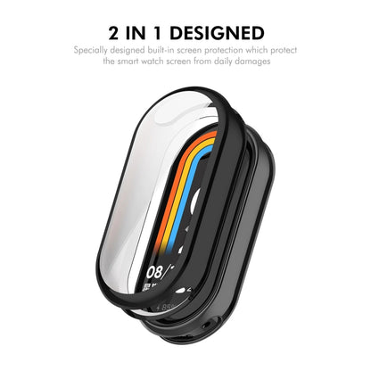 For Xiaomi Smart Band 9 / 9 NFC ENKAY Hat-Prince Full Coverage Transparent Soft TPU Case with Screen Protection - Watch Cases by ENKAY | Online Shopping UK | buy2fix