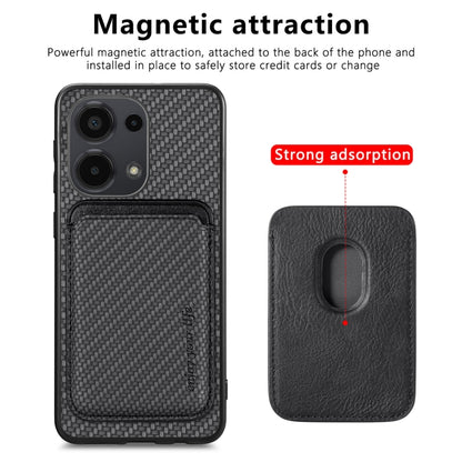 For Xiaomi Redmi Note 13 Pro 4G Carbon Fiber Leather Card Magnetic Phone Case(Black) - Note 13 Pro Cases by buy2fix | Online Shopping UK | buy2fix
