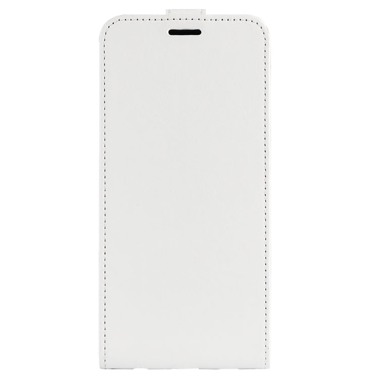 For iPhone 16 Pro R64 Texture Single Vertical Flip Leather Phone Case(White) - iPhone 16 Pro Cases by buy2fix | Online Shopping UK | buy2fix