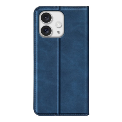 For iPhone 16 Pro Max Retro-skin  Magnetic Suction Leather Phone Case(Dark Blue) - iPhone 16 Pro Max Cases by buy2fix | Online Shopping UK | buy2fix