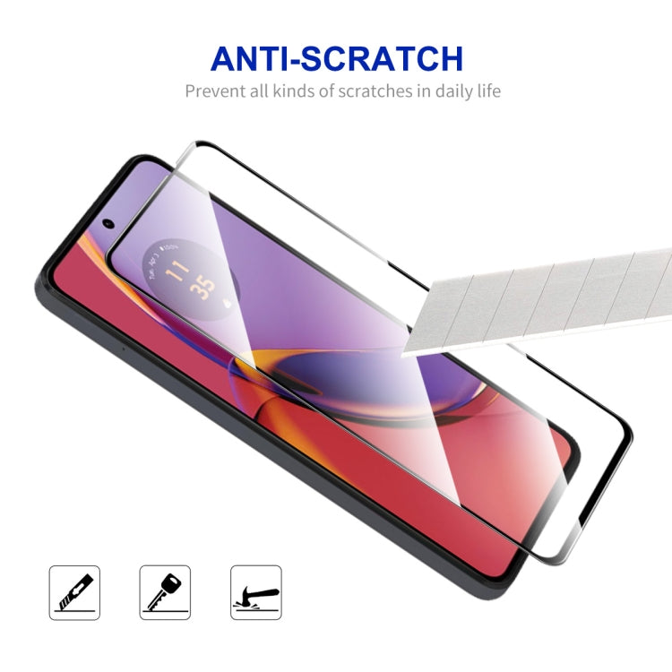 For Motorola Moto G84 5pcs ENKAY Full Glue High Aluminum-silicon Tempered Glass Film - Motorola Tempered Glass by ENKAY | Online Shopping UK | buy2fix