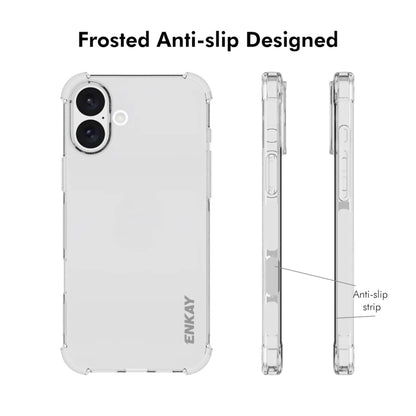 For iPhone 16 ENKAY Hat-Prince Transparent TPU Shockproof Phone Case - iPhone 16 Cases by ENKAY | Online Shopping UK | buy2fix