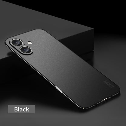 For iPhone 16 MOFI Fandun Series Frosted PC Ultra-thin All-inclusive Phone Case(Black) - iPhone 16 Cases by MOFI | Online Shopping UK | buy2fix