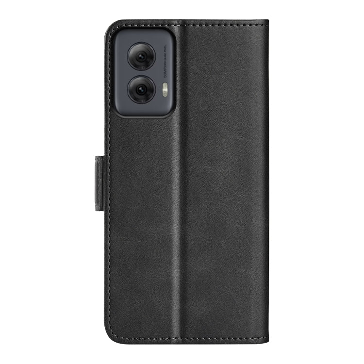 For Motorola Moto G Power 5G 2024 Dual-side Magnetic Buckle Horizontal Flip Leather Phone Case(Black) - Motorola Cases by buy2fix | Online Shopping UK | buy2fix