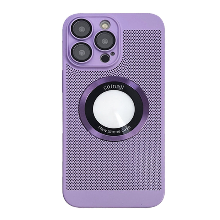 For iPhone 13 Pro Max Cooling MagSafe Magnifier Phone Case(Purple Taro) - iPhone 13 Pro Max Cases by buy2fix | Online Shopping UK | buy2fix