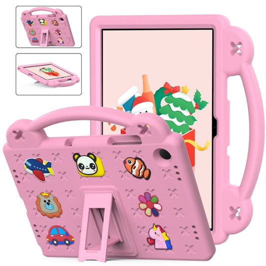 For Samsung Galaxy Tab A9+ X216B Handle Kickstand Children EVA Shockproof Tablet Case(Pink) - Galaxy Tab A9+ by buy2fix | Online Shopping UK | buy2fix