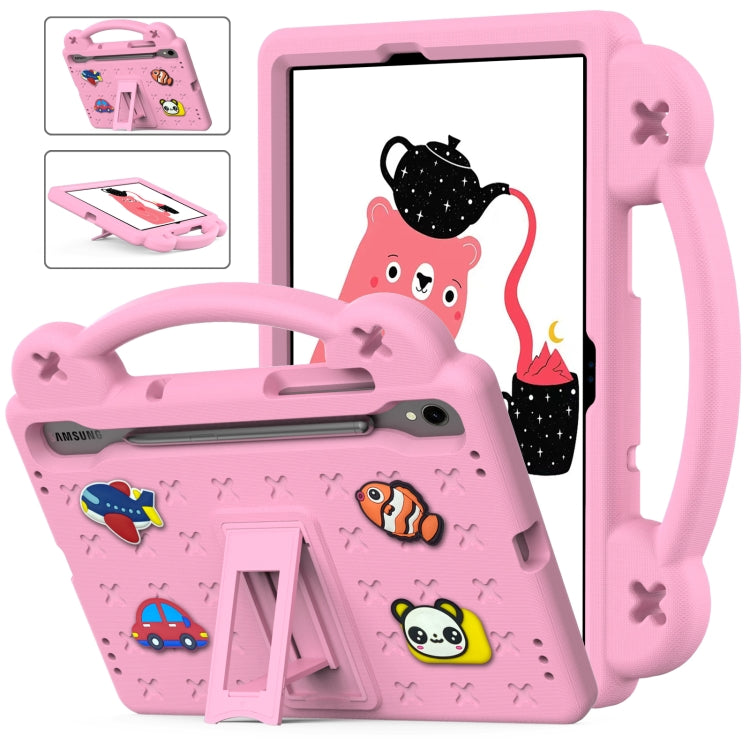 For Samsung Galaxy Tab S9 FE / X510N Handle Kickstand Children EVA Shockproof Tablet Case(Pink) - Galaxy Tab S9 FE by buy2fix | Online Shopping UK | buy2fix