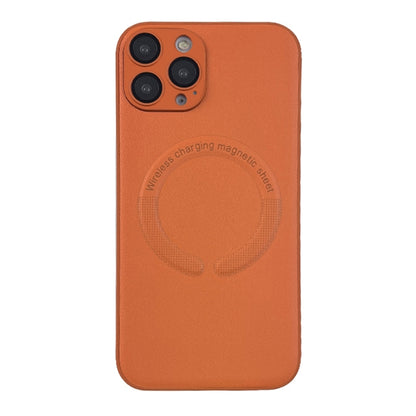 For iPhone 14 Pro Max MagSafe Leather All-inclusive TPU Shockproof Phone Case(Orange) - iPhone 14 Pro Max Cases by buy2fix | Online Shopping UK | buy2fix
