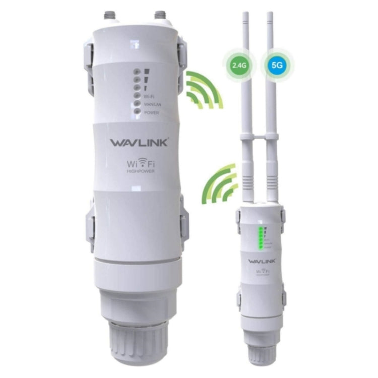 WAVLINK WN570HA1 Weatherproof 2.4+5GHz 600Mbps Outdoor WiFi Range Router Extender, Plug:UK Plug - Wireless Routers by WAVLINK | Online Shopping UK | buy2fix