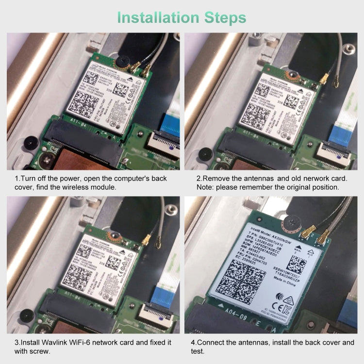 WAVLINK WN675X2M 2.4GHz/5GHz Dual Band WiFi 6 AX3000 M.2 Module BT5.2  Network Card - USB Network Adapter by WAVLINK | Online Shopping UK | buy2fix