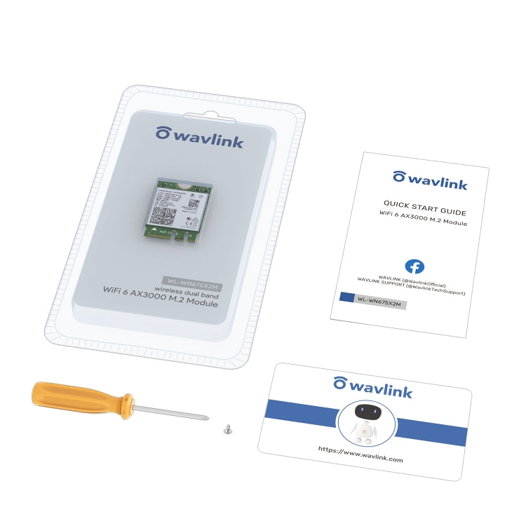 WAVLINK WN675X2M 2.4GHz/5GHz Dual Band WiFi 6 AX3000 M.2 Module BT5.2  Network Card - USB Network Adapter by WAVLINK | Online Shopping UK | buy2fix