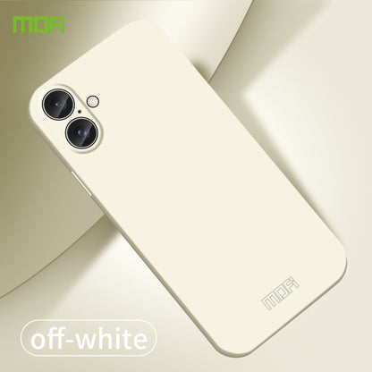 For iPhone 16 MOFI Qin Series Skin Feel All-inclusive PC Phone Case(Beige) - iPhone 16 Cases by MOFI | Online Shopping UK | buy2fix