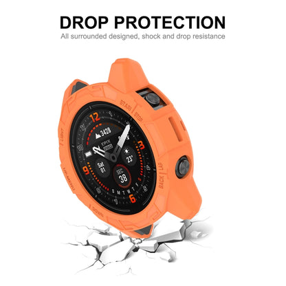 For Garmin Epix Pro 47mm / Fenix 7 / 7 Pro ENKAY Hat-Prince TPU Armor Designed Watch Protective Case(Orange) - Watch Cases by ENKAY | Online Shopping UK | buy2fix