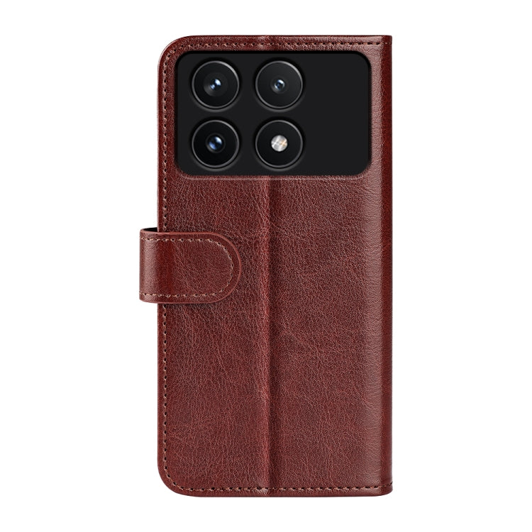 For Xiaomi Redmi K70 R64 Texture Horizontal Flip Leather Phone Case(Brown) - K70 Cases by buy2fix | Online Shopping UK | buy2fix