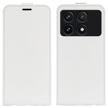 For Xiaomi Redmi K70 R64 Texture Single Vertical Flip Leather Phone Case(White) - K70 Cases by buy2fix | Online Shopping UK | buy2fix