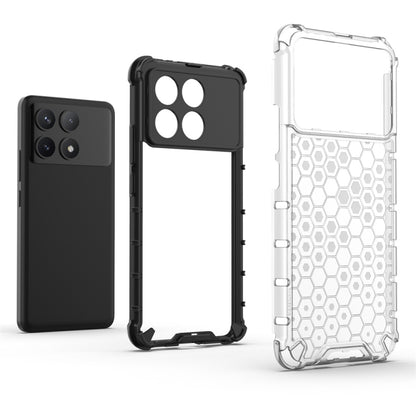 For Redmi K70 Pro Shockproof Honeycomb Phone Case(Red) - K70 Pro Cases by buy2fix | Online Shopping UK | buy2fix