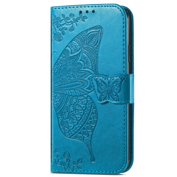 For Xiaomi Redmi K70 Butterfly Love Flower Embossed Leather Phone Case(Blue) - K70 Cases by buy2fix | Online Shopping UK | buy2fix