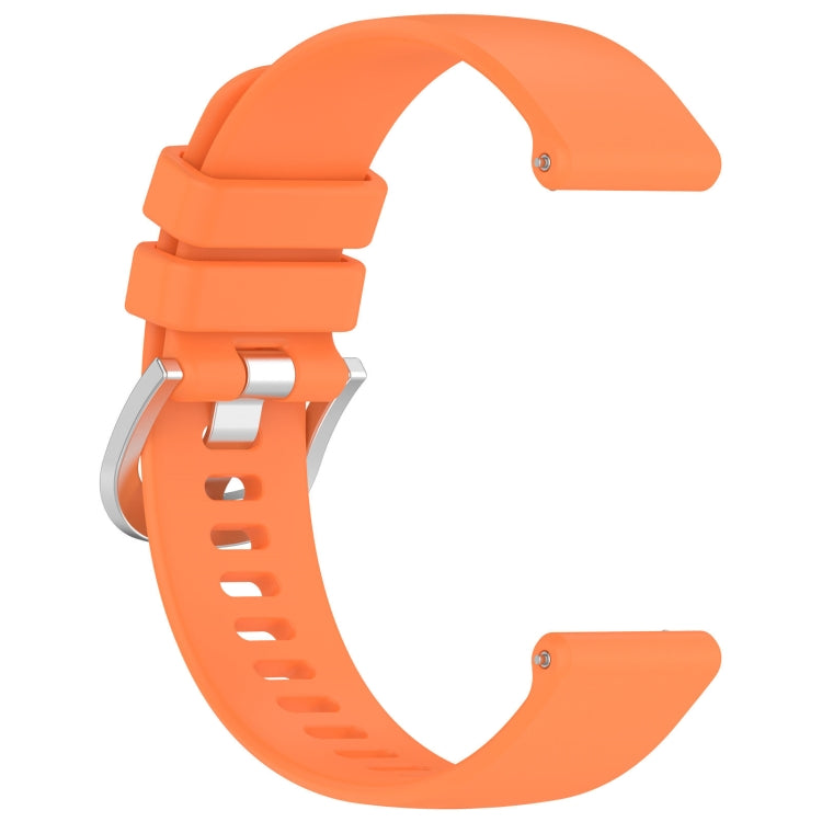 For Garmin Vivomove3 / Garminmove3 Liquid Glossy Silver Buckle Silicone Watch Band(Orange) - Watch Bands by buy2fix | Online Shopping UK | buy2fix