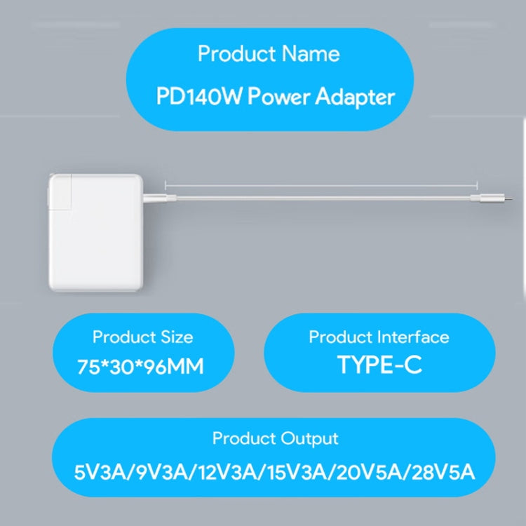 PD3.1 140W USB-C PD Laptop Power Adapter for Apple M1 / M2 MacBook Series UK Plug - Cable & Adapter by buy2fix | Online Shopping UK | buy2fix